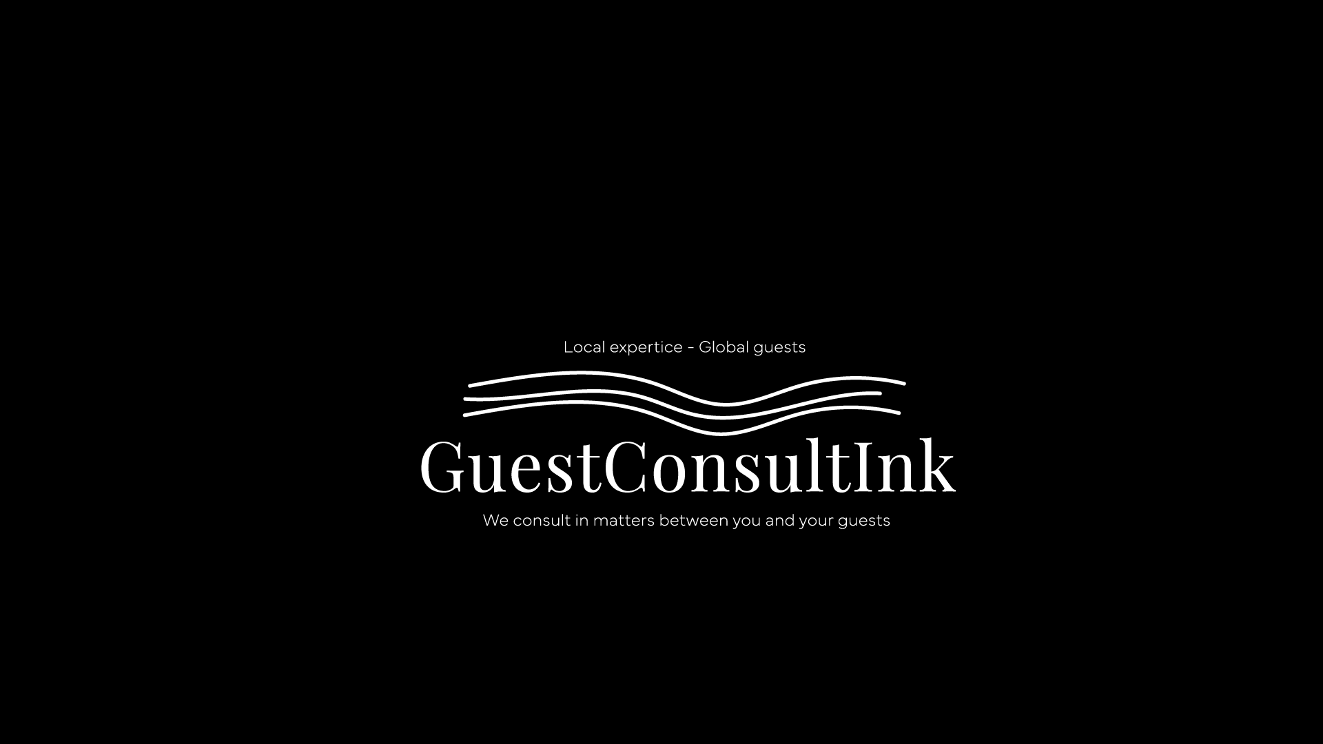 Negativ version af GuestConsultInk-logoet